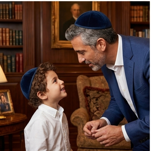 Navy Kippah Velvet