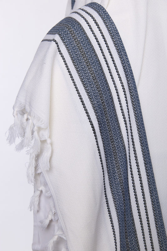 Hallelujah Tallit – Black Blue – Judaica Prime