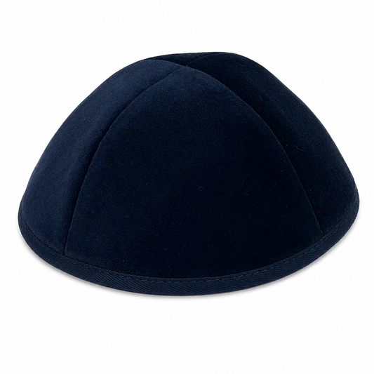Navy Kippah Velvet