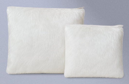 White Hair-On Cowhide Tallit & Tefillin Bag Set