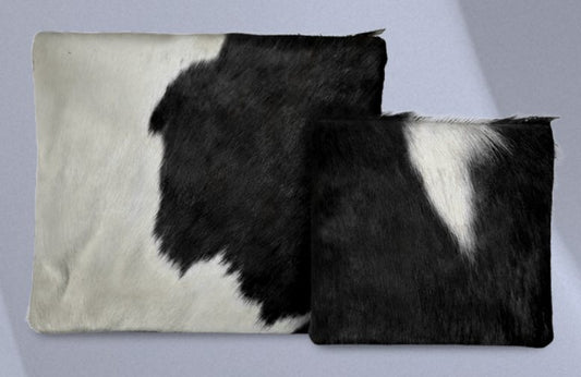 Black & White Hair-On Cowhide Tallit & Tefillin Bag Set