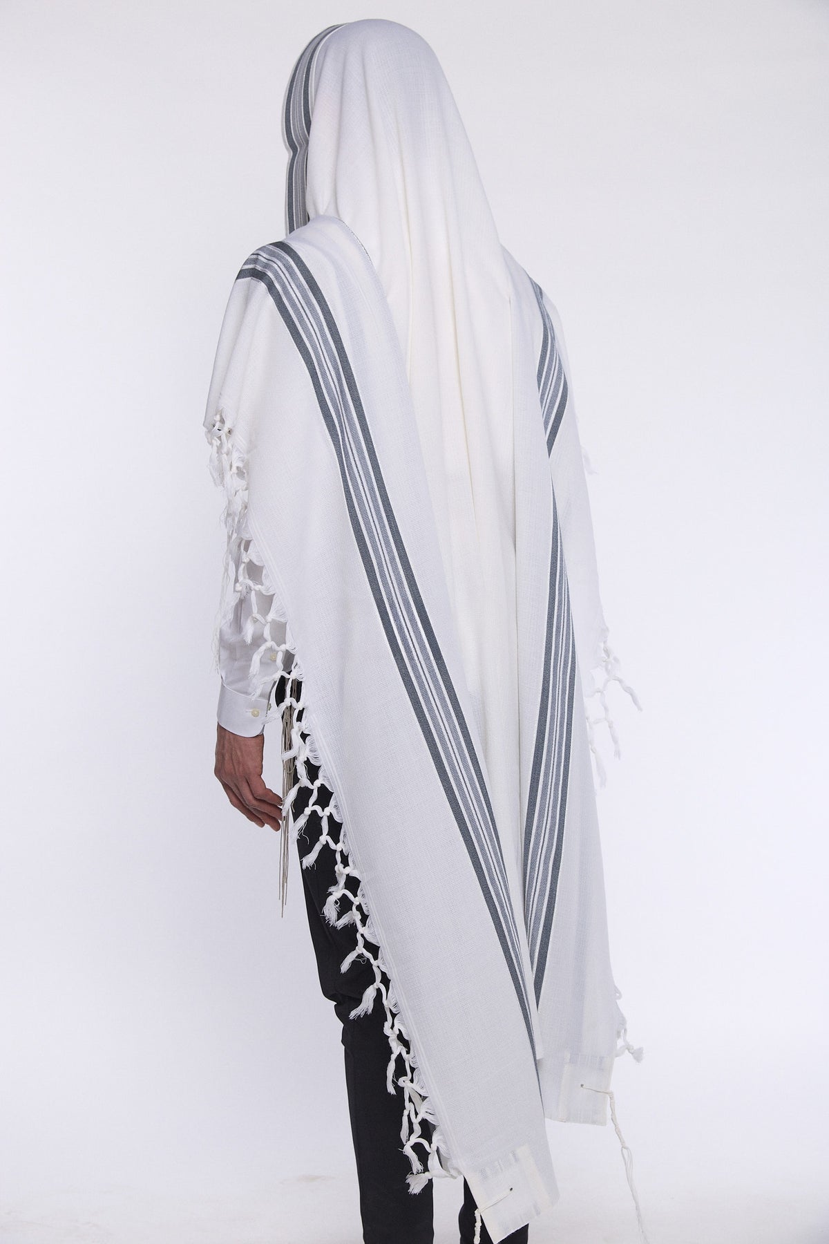 Hallel Tallit – Melange Blue – Judaica Prime