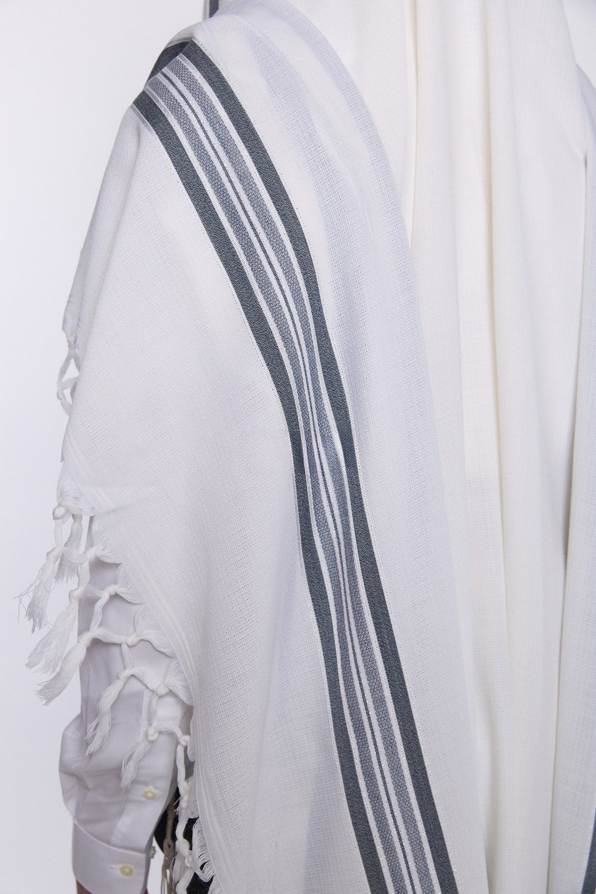 Hallel Tallit – Melange Blue – Judaica Prime