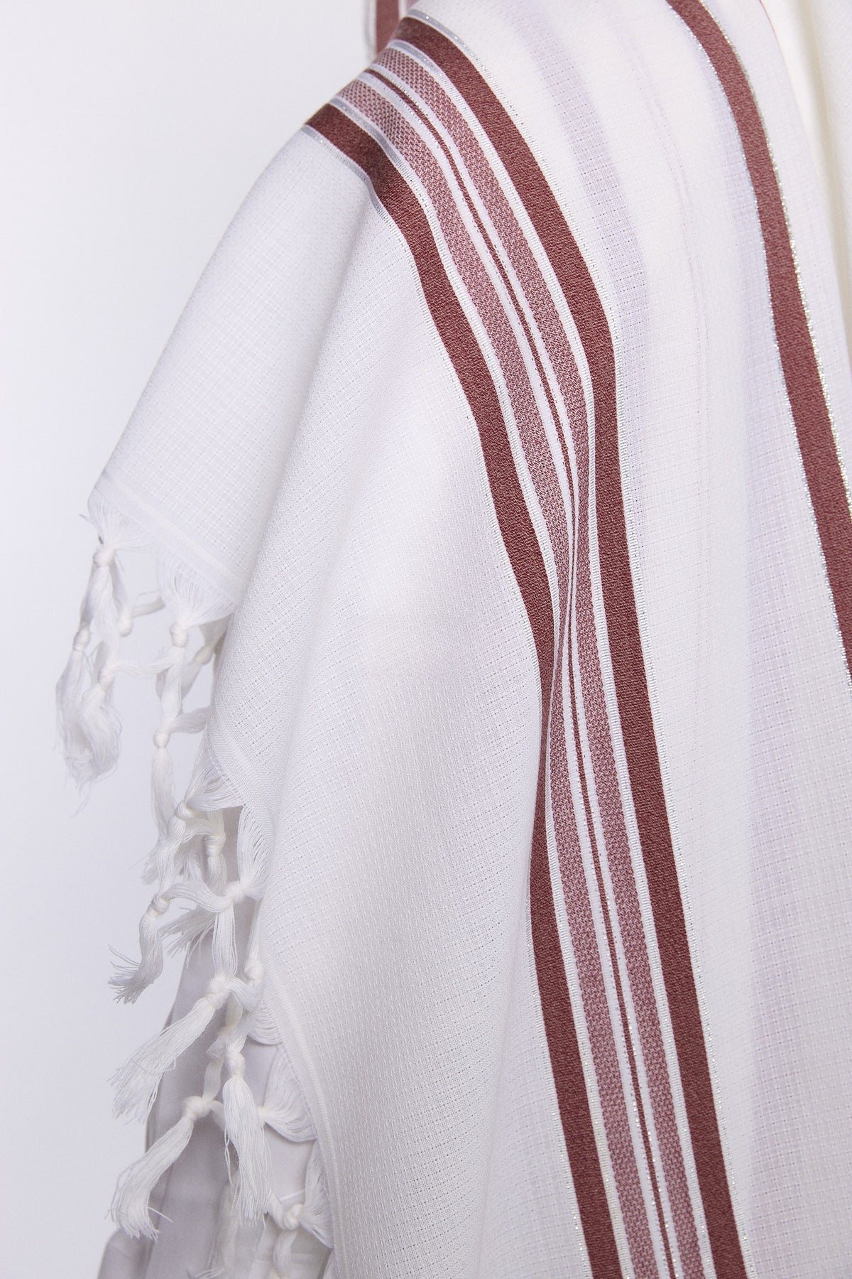 Hallel Tallit – Melange Burgundy – Judaica Prime