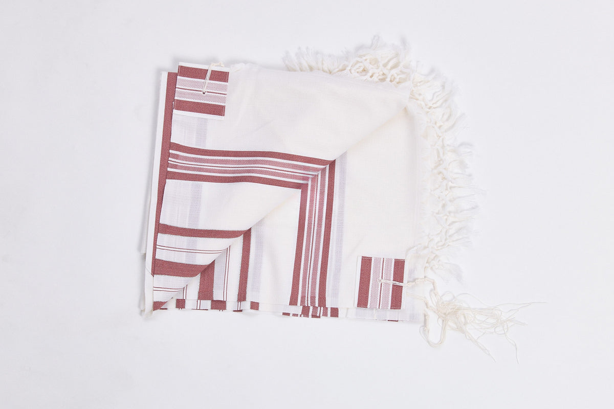 Hallel Tallit – Melange Burgundy – Judaica Prime
