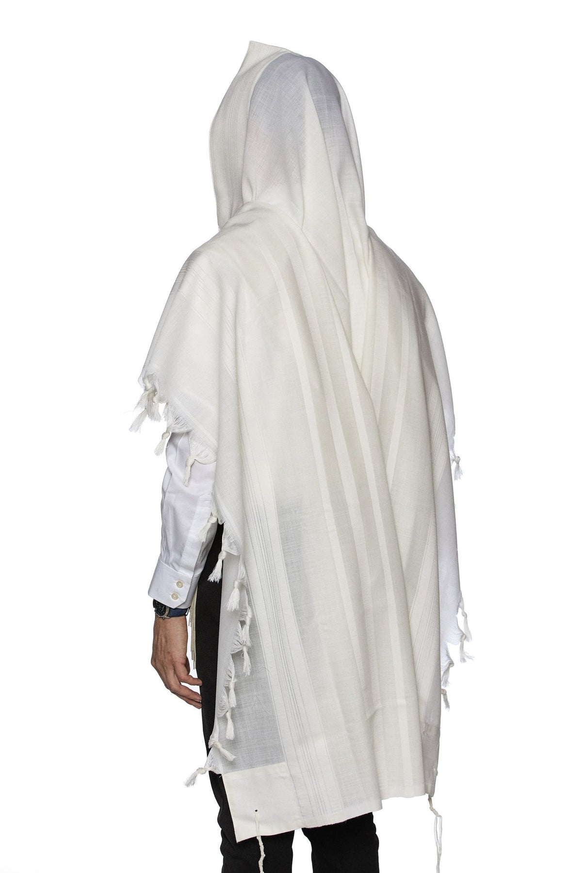 Modim Tallit – White Beit Yosef – Judaica Prime
