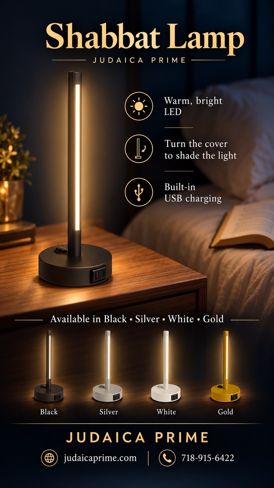 Shabbat Lamp by Judaica Prime