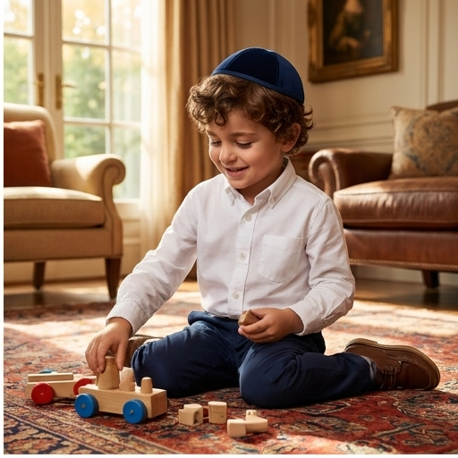 Navy Kippah Velvet